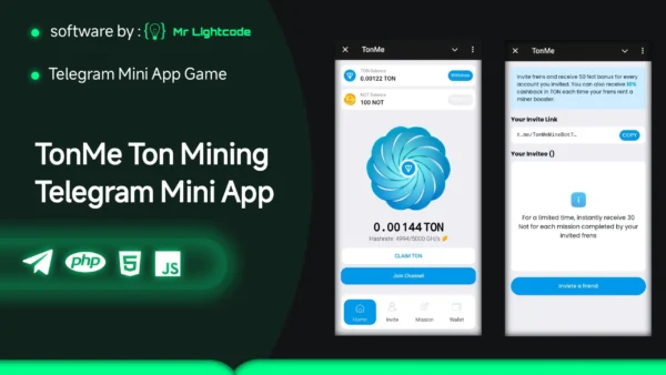 Ton Mining Telegram Mini App Source Code